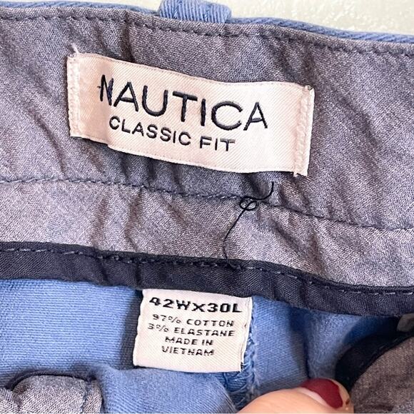 Nautica Men's Blue Casual Straight Leg Pants Size 42X30 - Picture 9 of 12